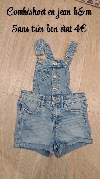 Combishort en jean H&M 5ans