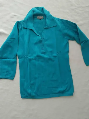 Pull turquoise TS