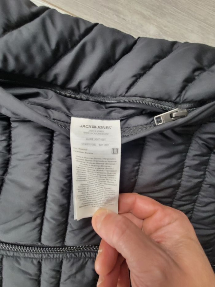 Veste JACK & JONES – NOIRE – Sans Manches – Full Zip – Taille M - photo numéro 8