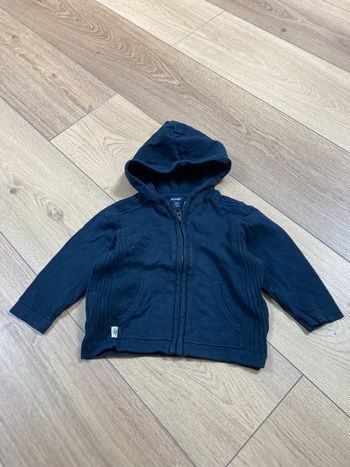 Gilet bleu marine à capuche