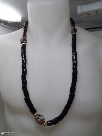 Superbe collier sur toi en perle de nyx et de verre