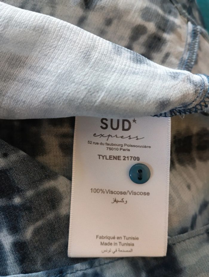 Blouse sud express légère Tie Dye bleu gris XS - photo numéro 5