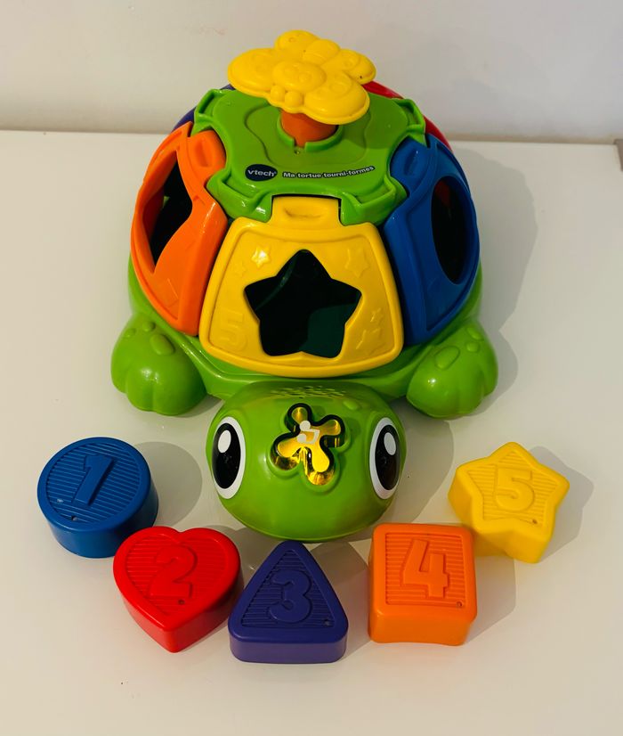 Ma tortue tourni formes 12-36 mois trieur de formes interactif jouet d’éveil +50 phrases chansons et sons apprentissage nombres couleurs formes motricité fine coordination oeil/main lot SOP77 - photo numéro 2
