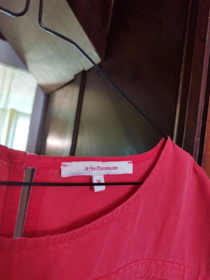 Robe rouge Fée Maraboutée poches vintage S/36 - photo numéro 4