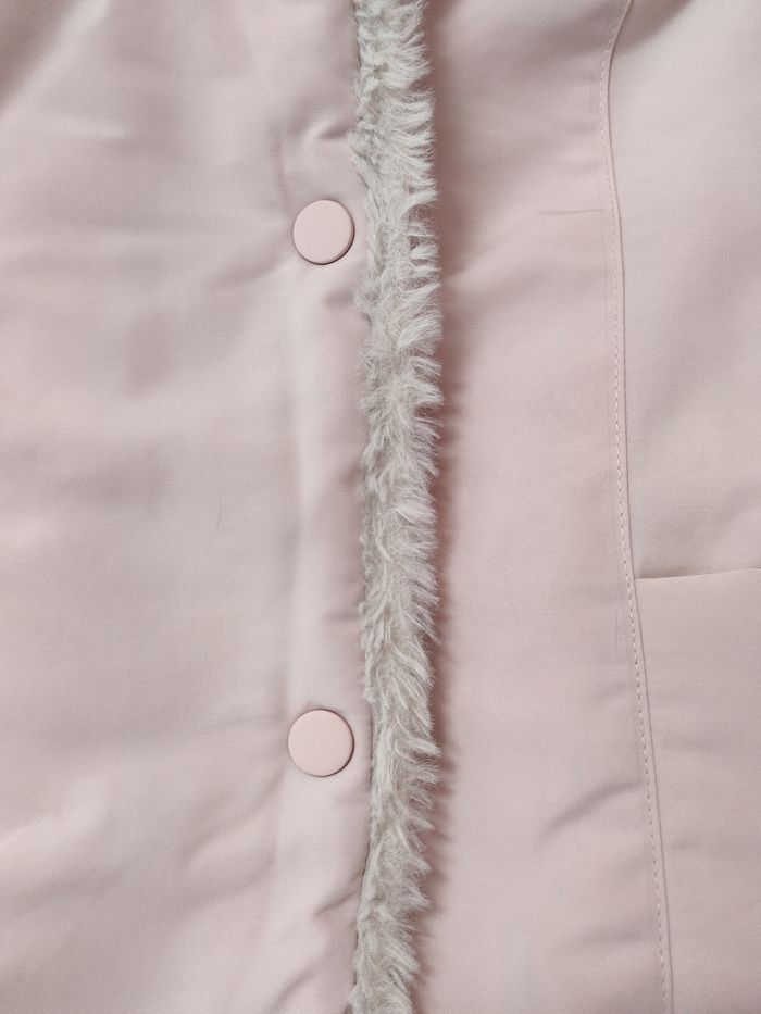 Manteau chaud avec fourrure à l'intérieur - Rose pâle - 18 mois -  Proche du neuf - Gémo - photo numéro 3