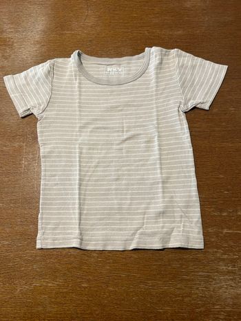 T-shirt manche courte marron et beige