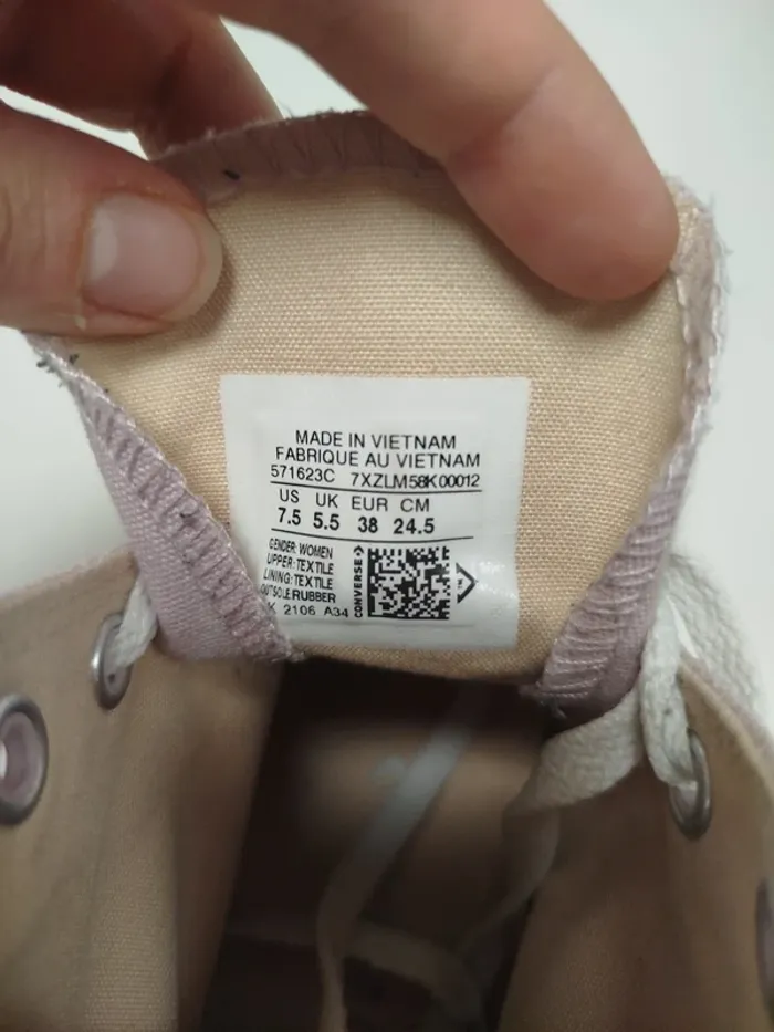 Converse Chuck Taylor All Star montantes roses – plateforme crantée – pointure 38 C118 - photo numéro 4