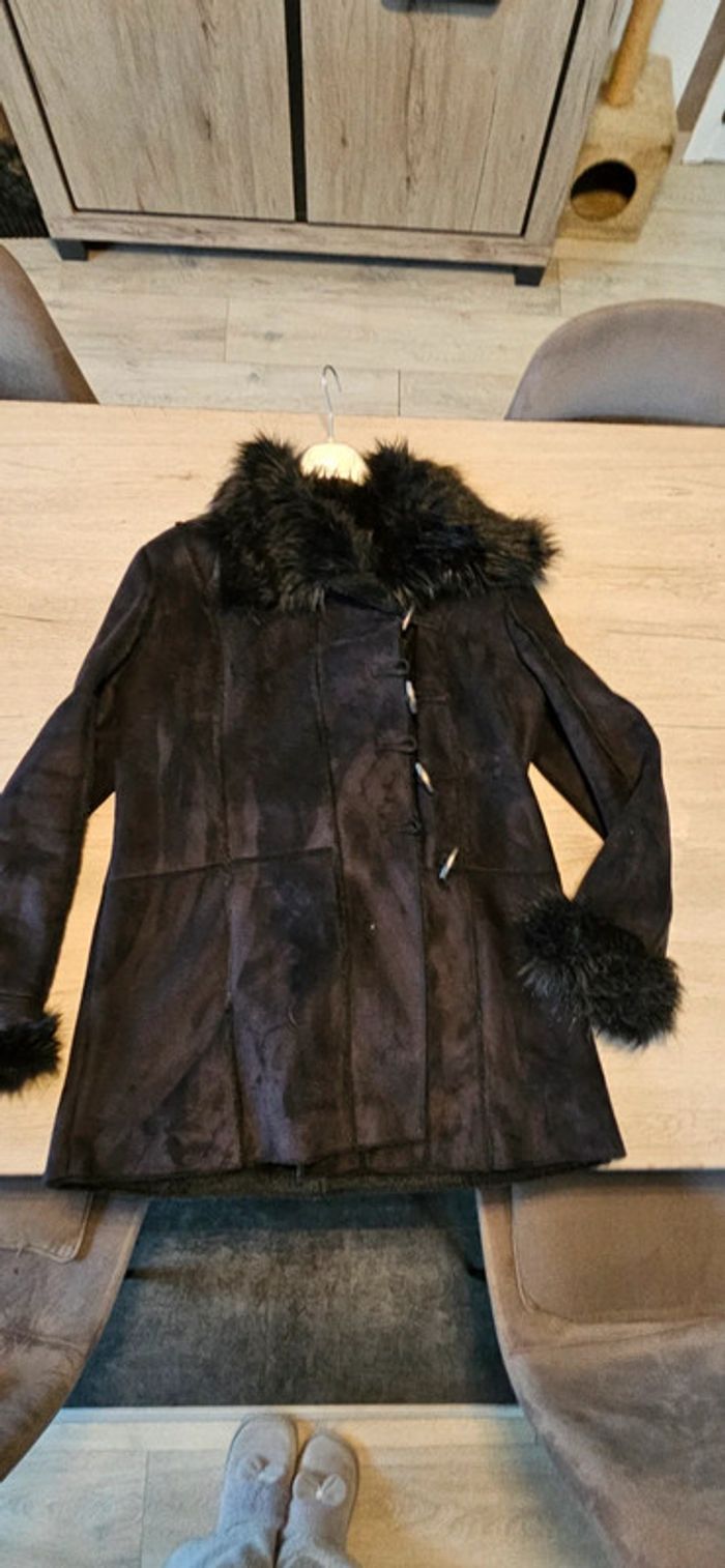 Manteau mi long, femme, 3 Suisse Collection,taille 42, nickel - photo numéro 6