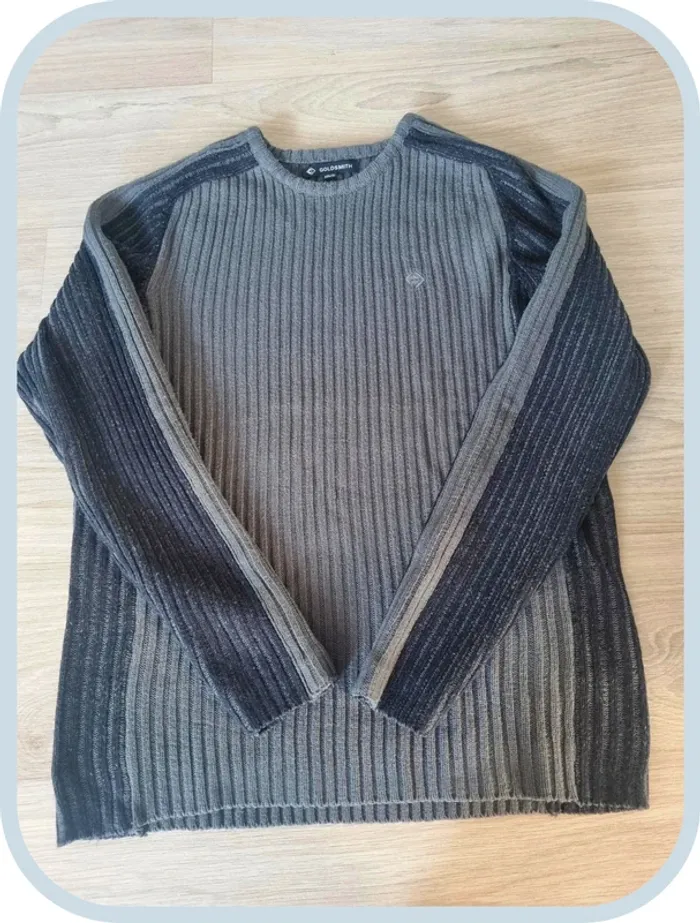 Pull col rond gris/noir Goldsmith Homme Taille xxl - photo numéro 2