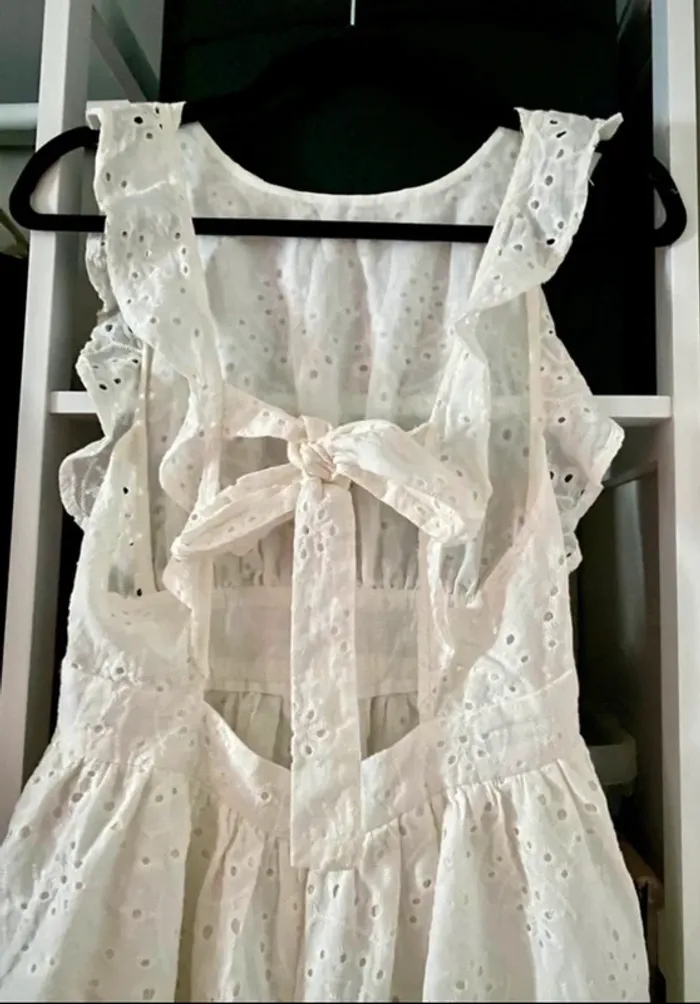 Combishort Blanche Romantique Brodé Taille M - photo numéro 12
