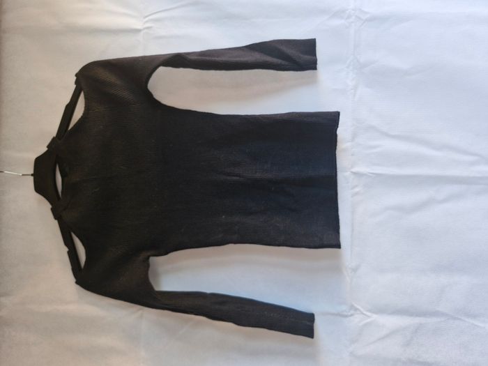 Pull ajouré XS Shein Noir