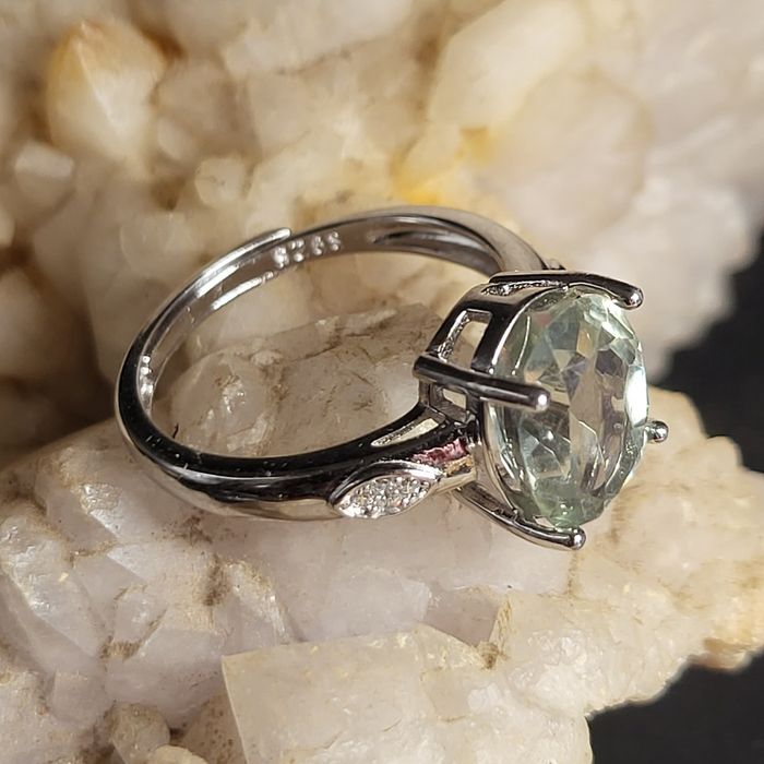 Superbe bague en prasiolite (améthyste verte) 💍 - photo numéro 2
