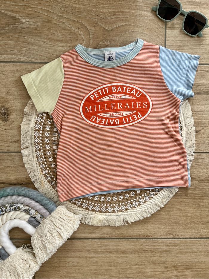 T-shirt marinière Petit Bateau 2ans - photo numéro 2