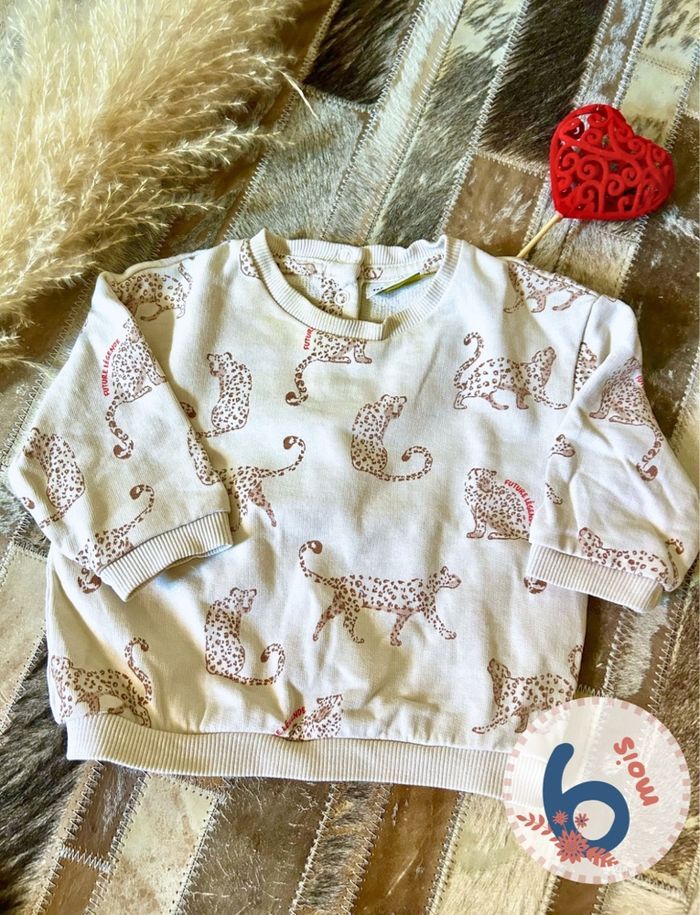 Joli Sweat Léopard - Tape à l'Œil - 6 Mois