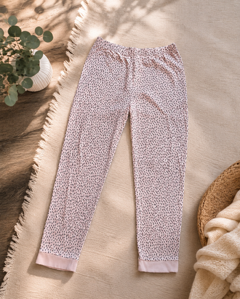 Pantalon de pyjama TEX 14 ans rose poudré à motifs – bon état