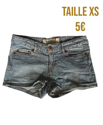 Short ligné bleu et blanc H&M taille XS très bon état