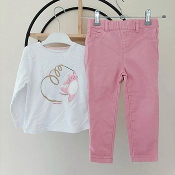 23 mois 2 ans ensemble teeshirt obaibi Okaïdi et pantalon primark