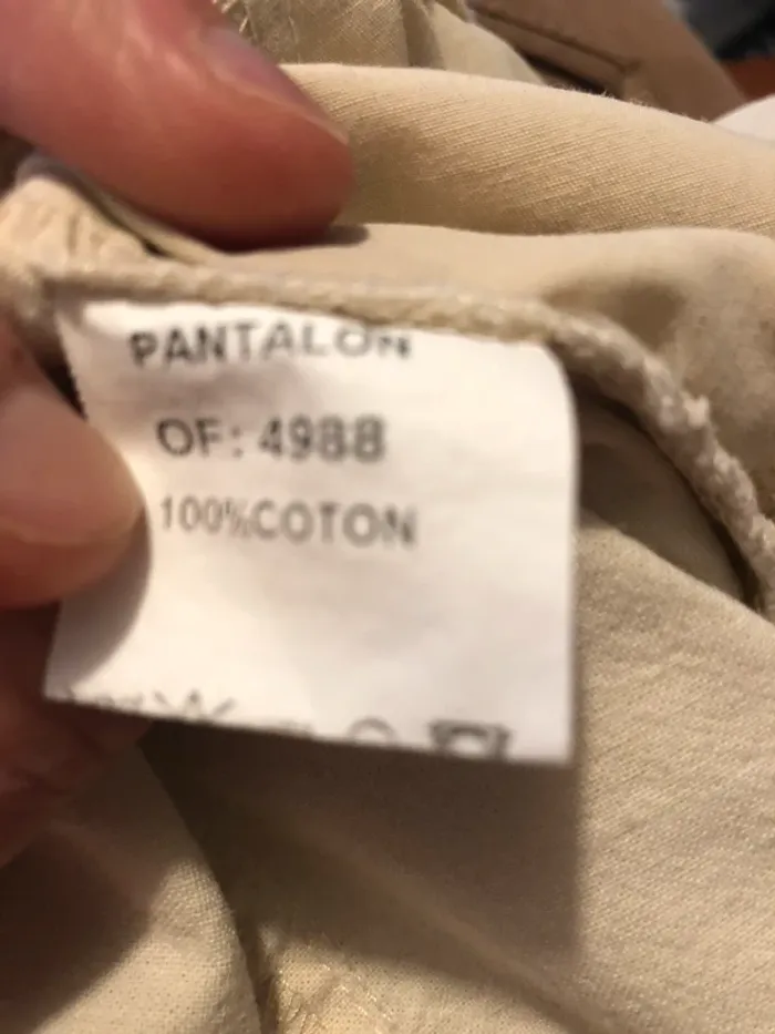 Pantacourt beige taille 42 - photo numéro 7