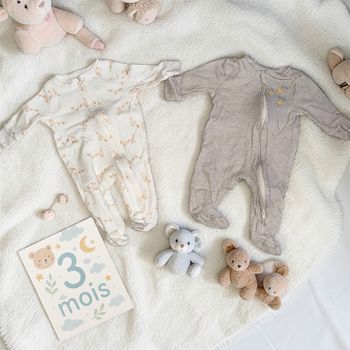 Lot de 2 pyjamas fins ouverture devant zippée  Mixtes - T3mois - Primark 