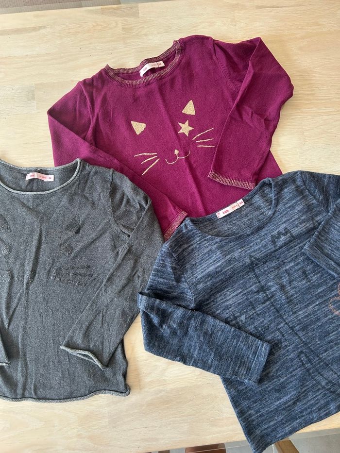 Lot de 3 pulls chat Gémo