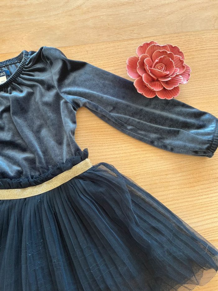 Robe de fête bleu marine Okaïdi 3 ans - photo numéro 3