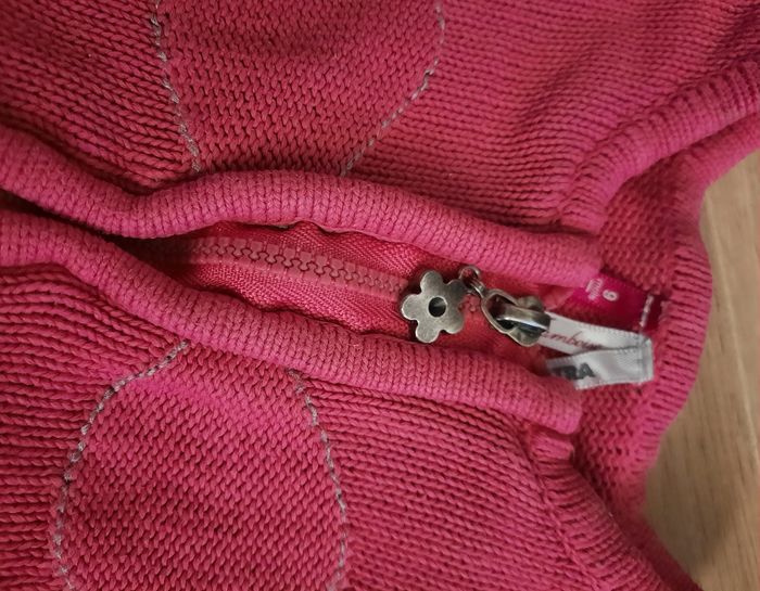 Gilet zippé rose avec noeud Orchestra 9 mois - photo numéro 2