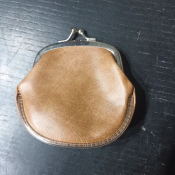 Porte monnaie marron clair