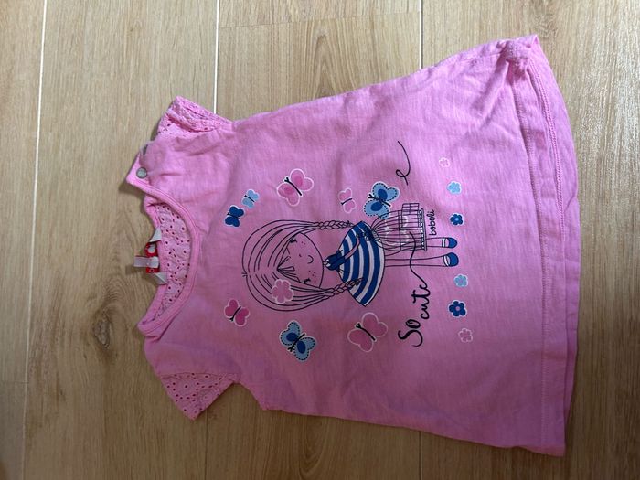 T-shirt fille rose