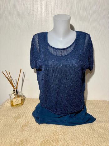 Blouse femme  bleu brillant LPB - Taille M