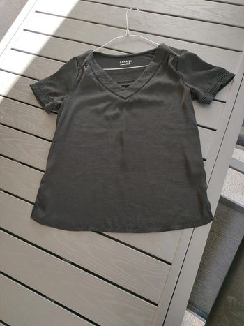 blouse tee shirt noir S manche courte