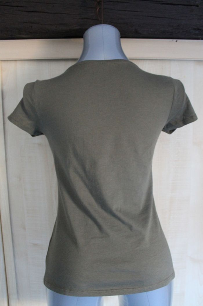tee-shirt manches courtes kaki - photo numéro 2