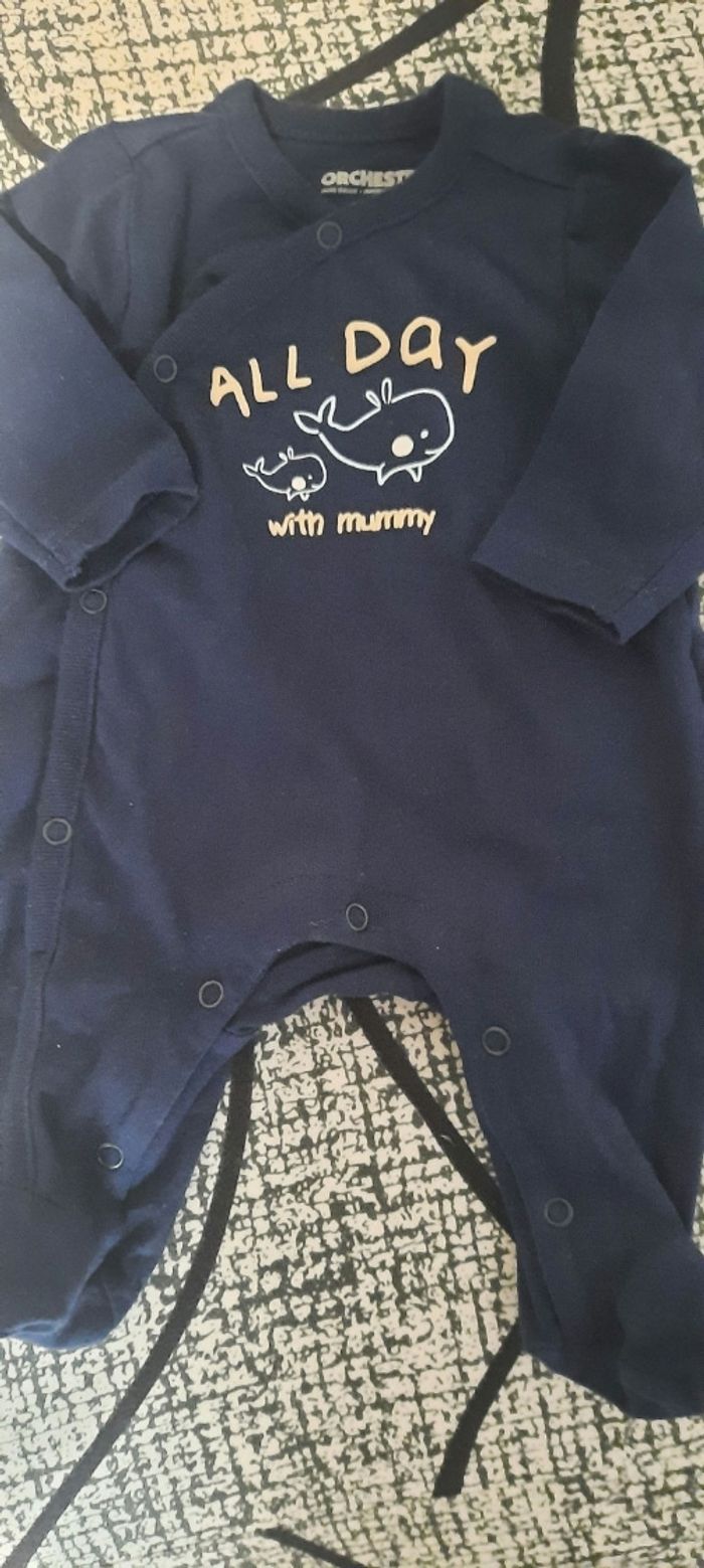 Pyjamas coton bébé naissance + 5 bodys - photo numéro 2