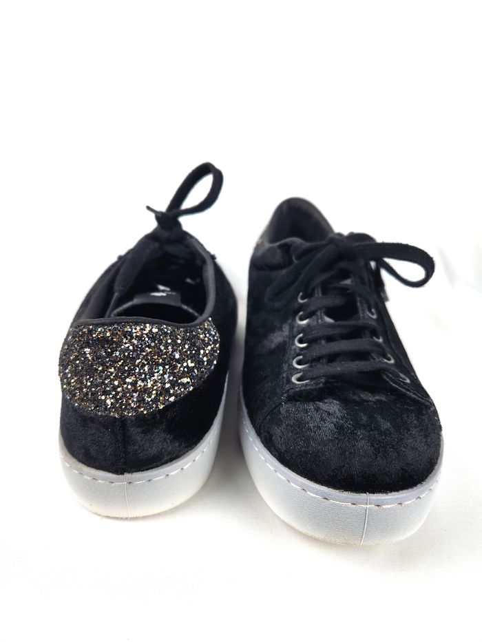 Baskets Victoria Noires avec Arrière Glitter - Taille 40 - photo numéro 3