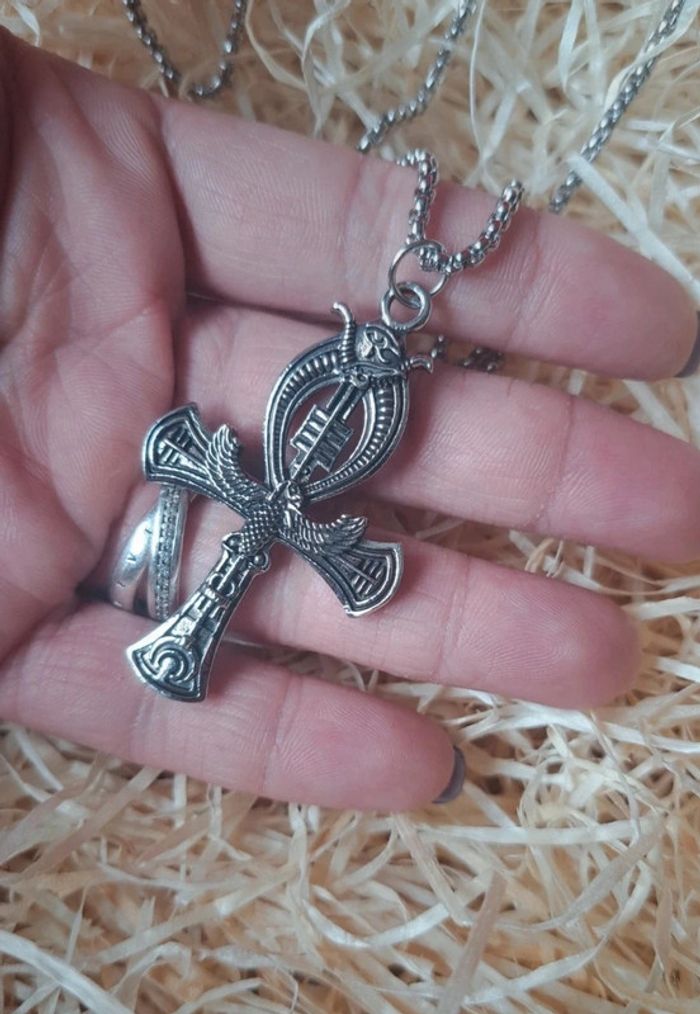 Croix Égyptienne avec chaîne - photo numéro 3