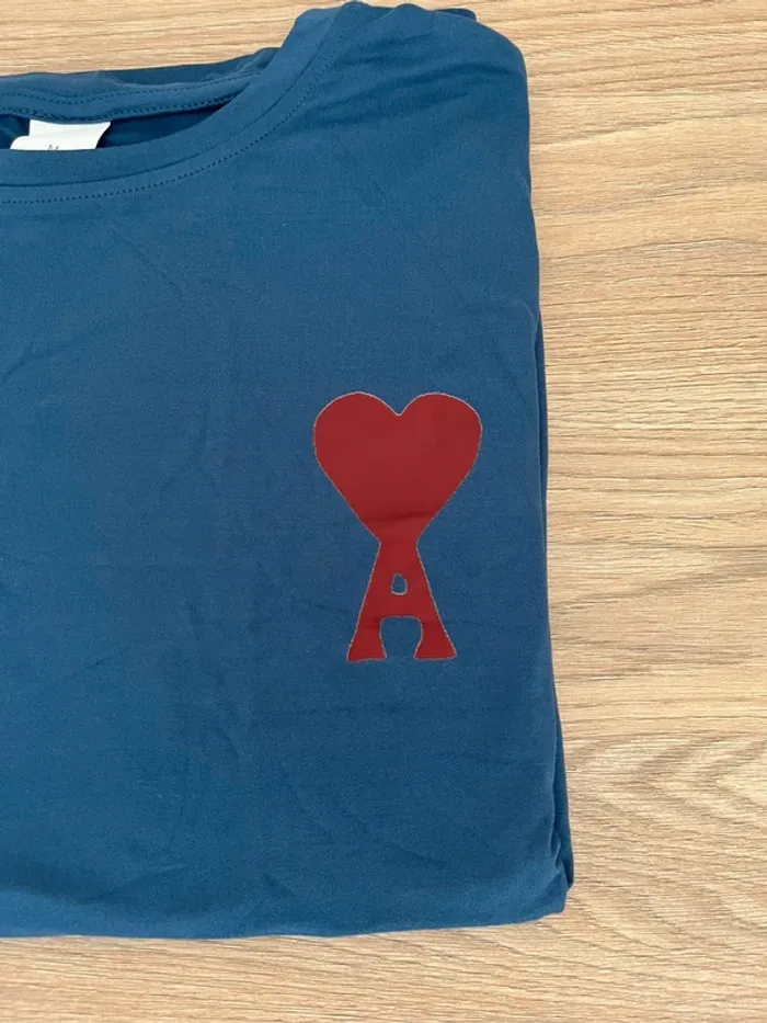 T-shirt bleu imprimé tendance - photo numéro 2