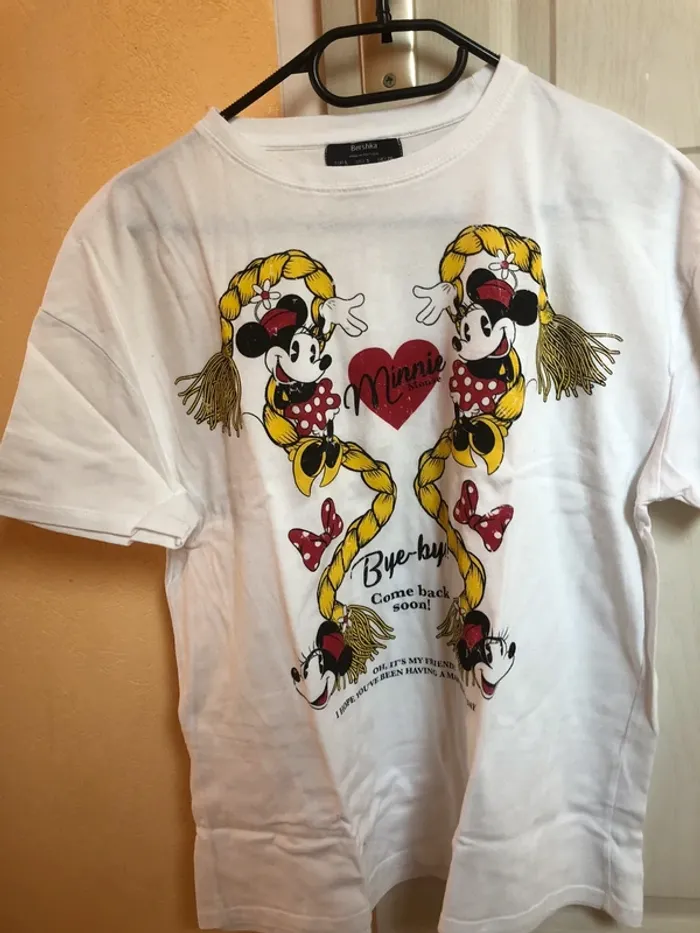 T-shirt Bershka minnie disney (blanc), S / 36 / 8 - photo numéro 2