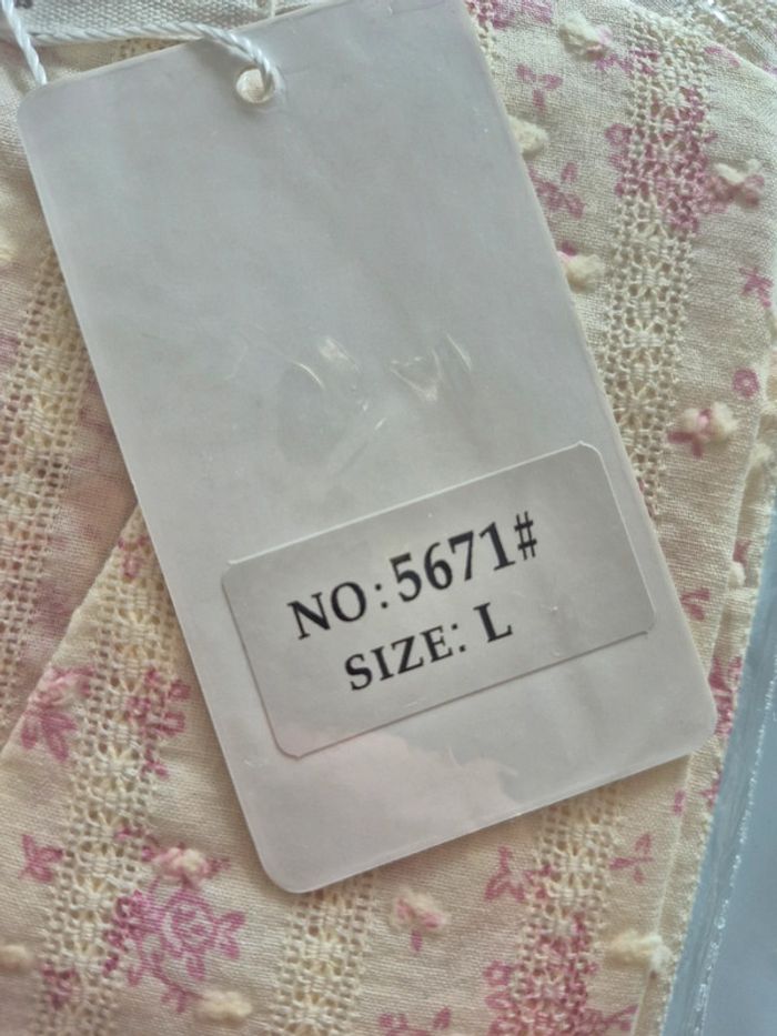 Blouse Femme Rose et Crème manches courtes Taille L/40 - photo numéro 3