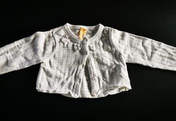 Gilet blanc_fille_ 24 mois