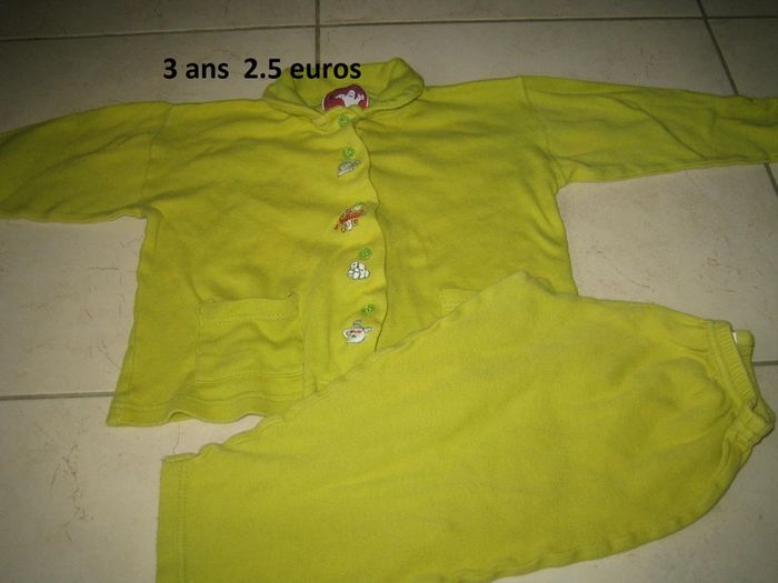 lot de 3 pyjamas en coton 3 ans fille - photo numéro 3