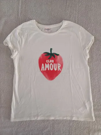 Tee-shirt blanc Tape à l'Œil 14 ans (réf perso G-O42)(familleac72)