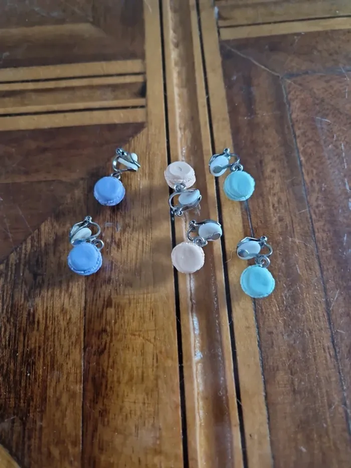 lot de boucles d oreille macaron