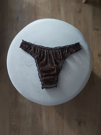 Tanga brésilien satiné - Noir/Cuivre/Argenté - Etam