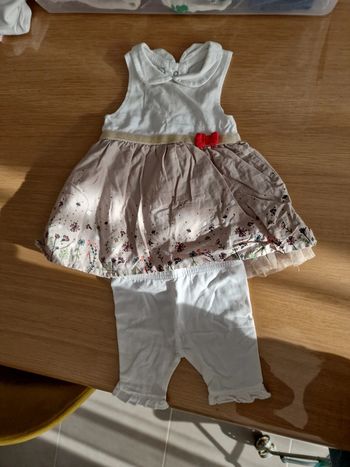 Robe gemo et son caleçon blanc 6 mois
