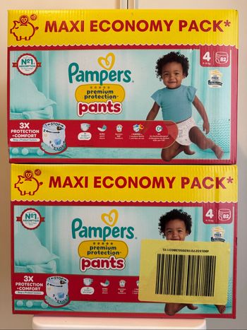 164 couches Pampers premium pants taille 4