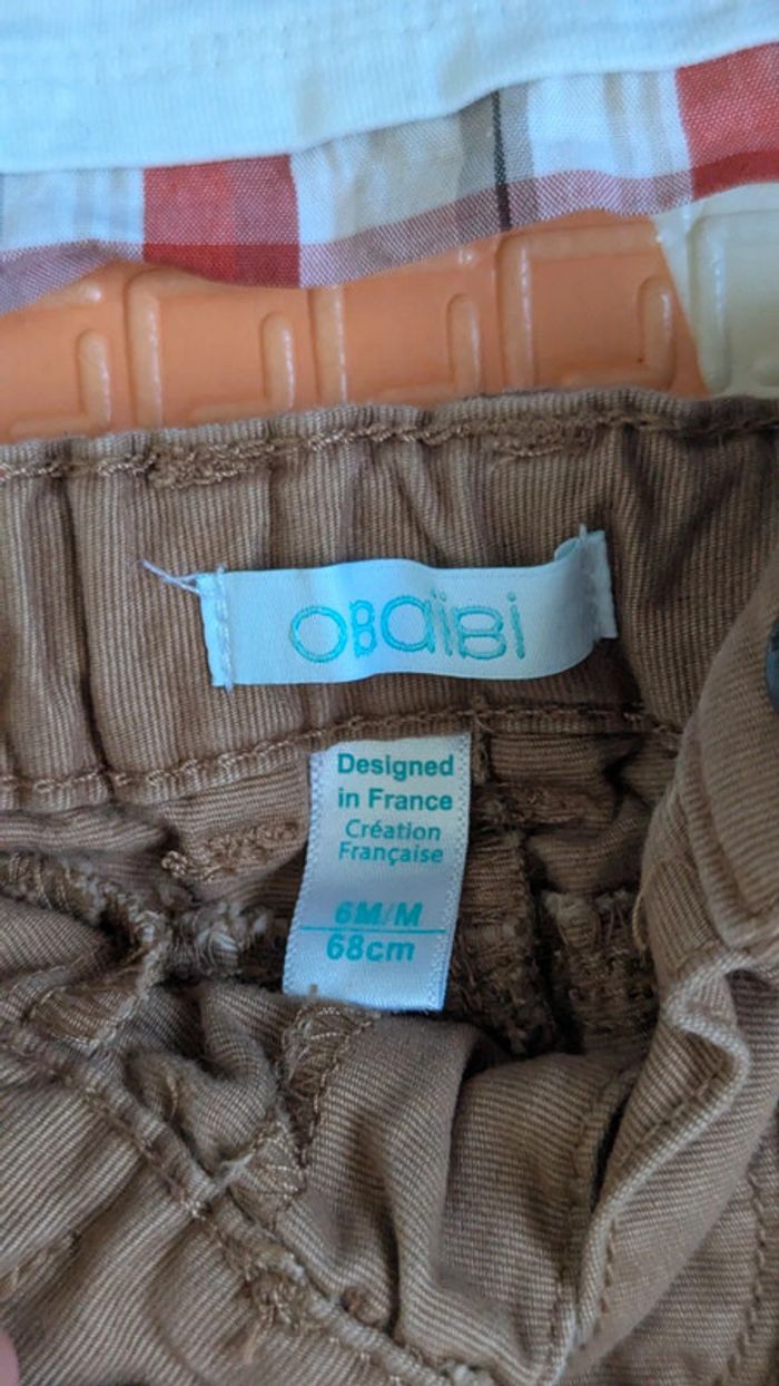 Tenue Obaibi 6 mois t-shirt manches longues et pantalon - photo numéro 3