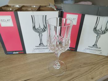 10 verres à pied 25 cl Cristal d'Arques 