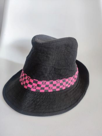 Borsalino chapeau noir galon rose tête de mort ( s)