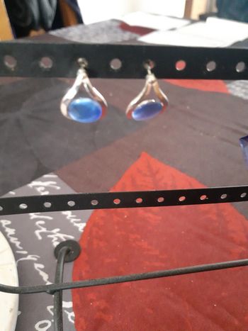 Boucles d oreilles bleu