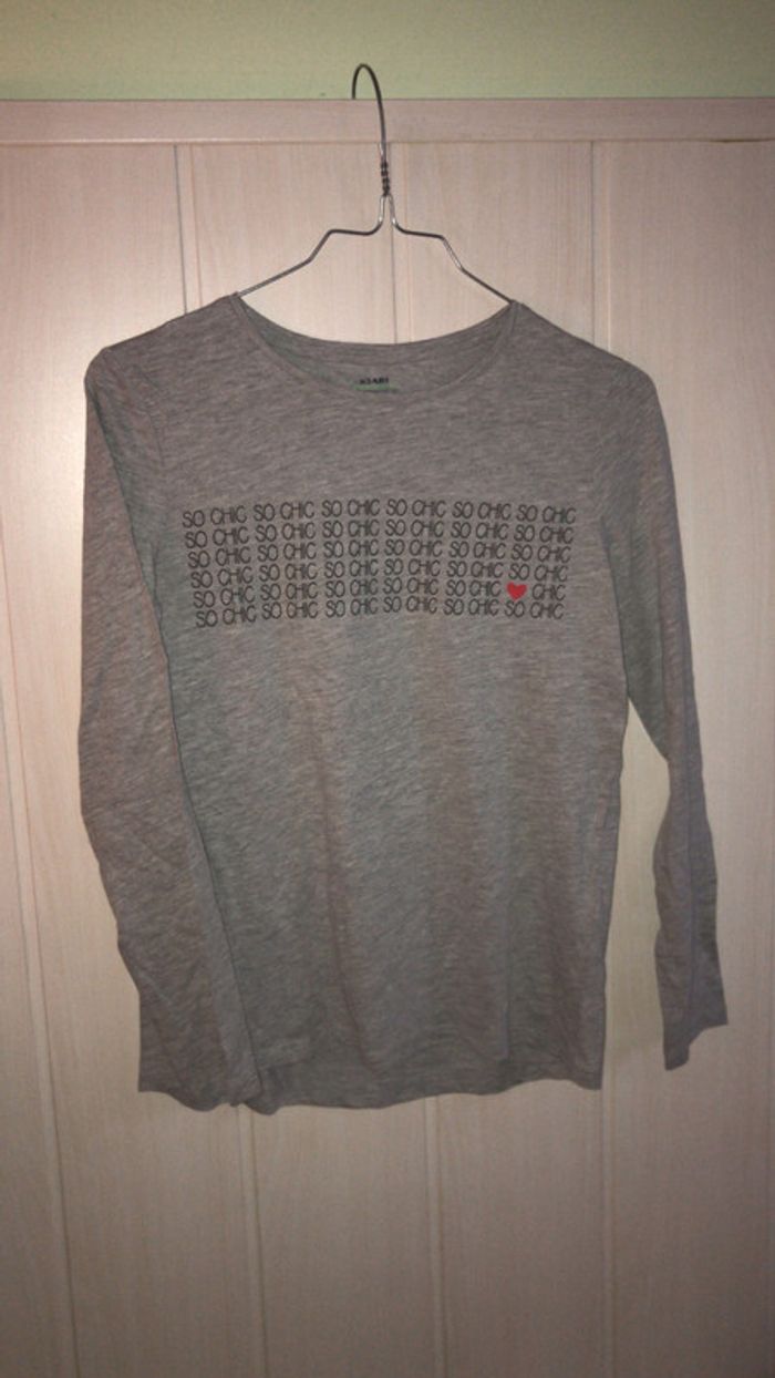 Tee shirt gris kiabi tbe t:12ans