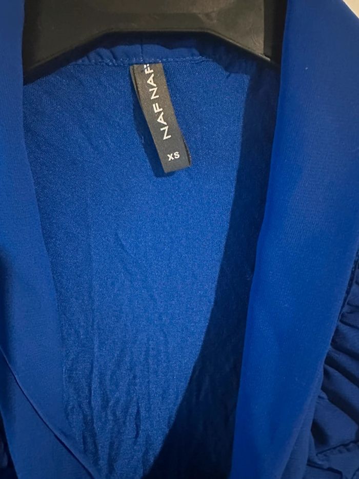 Haut bi matière bleu électrique Naf Naf - photo numéro 3